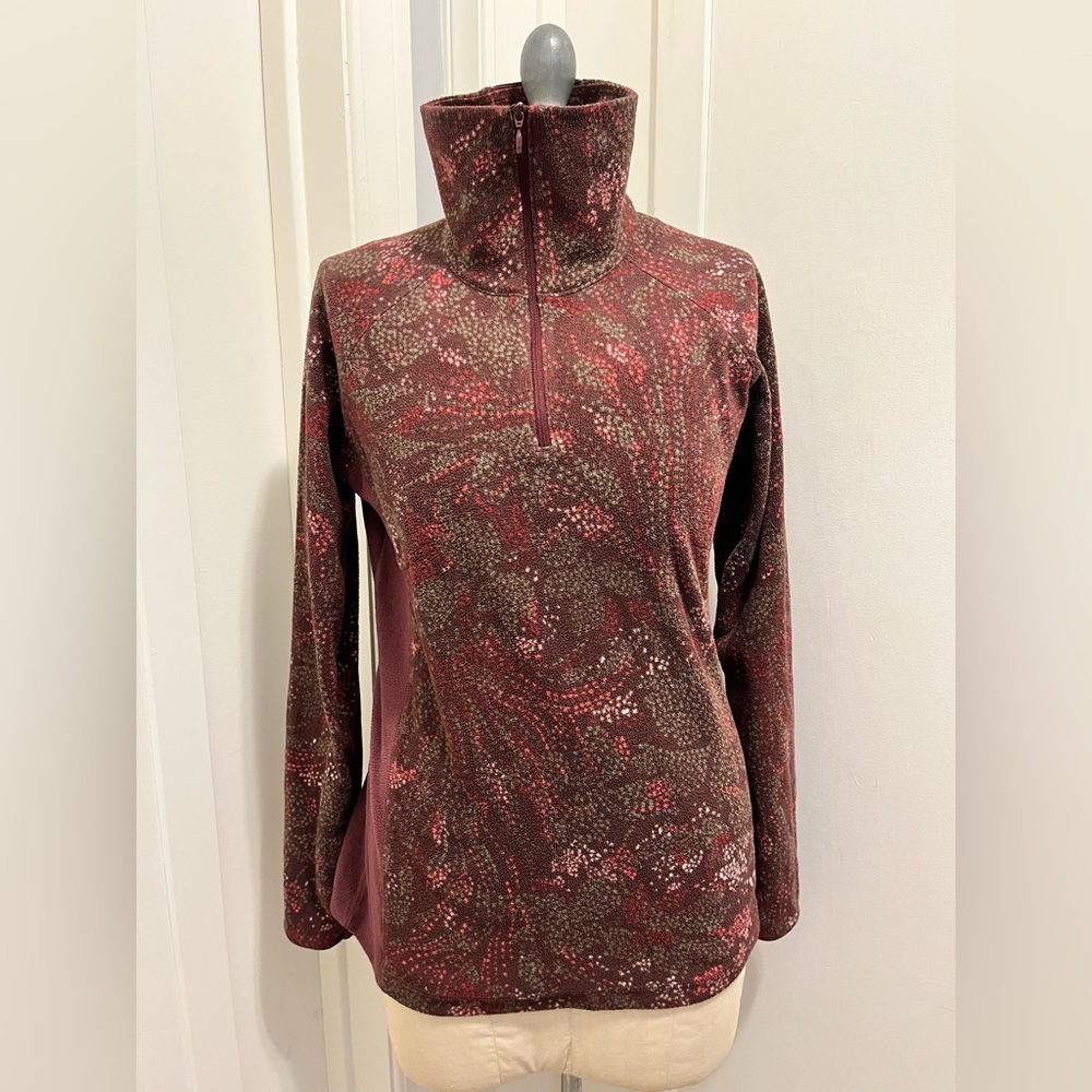 Columbia Floral Fleece Quarter Zipup